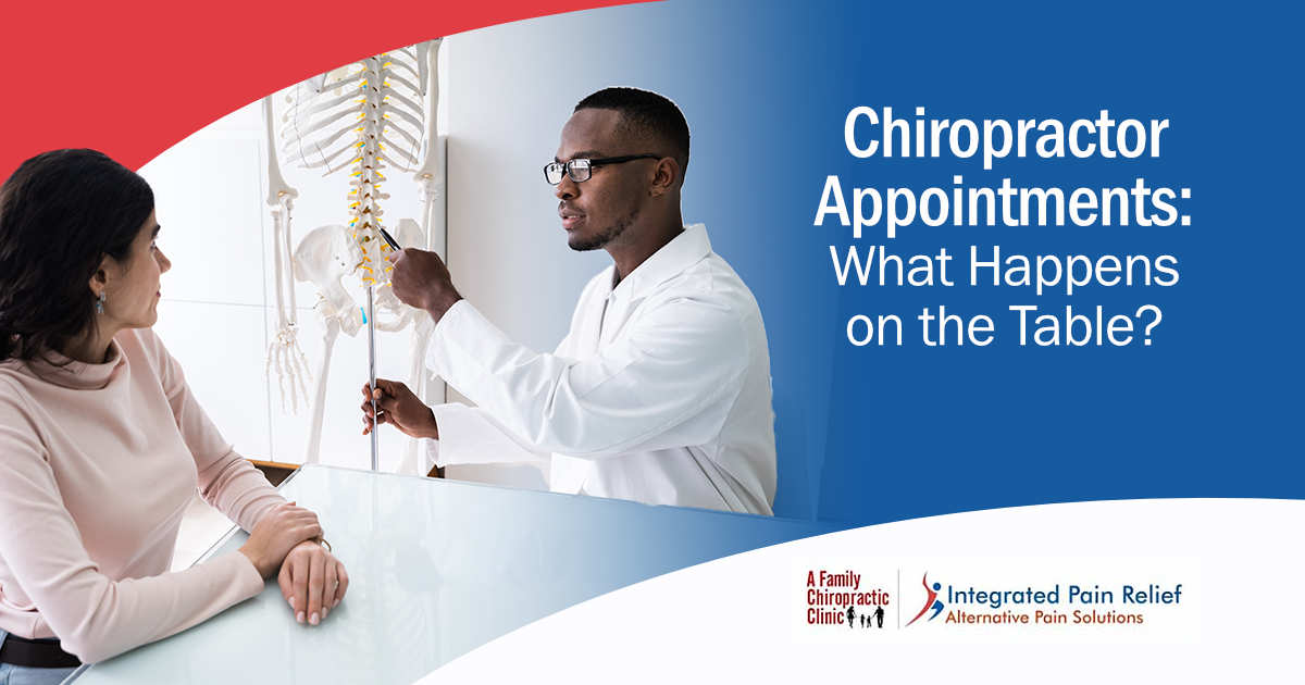 Chiropractor doctor consulting with a patient on the treatment table, featuring A Family Chiropractic Clinic, illustrating what happens during chiropractor appointments and aligning with the article ‘Chiropractor Appointments: What Happens on the Table?