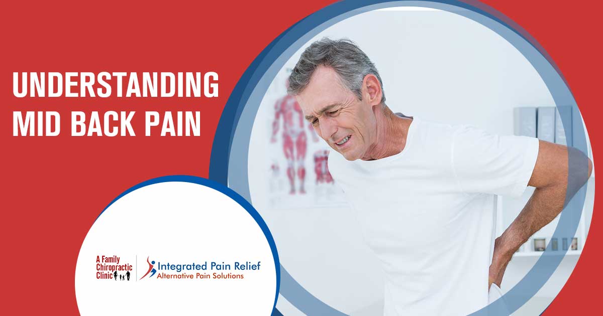 Image of Suffering patient touching his back. Dealing with mid back pain can be a constant struggle for individuals and families. Whether it's due to poor posture, sedentary lifestyles, or stress, mid back pain can significantly impact daily activities and overall well-being. Imagine not being able to play with your kids or enjoy family outings because of persistent mid back pain. It's frustrating to feel limited in your movements and constantly worried about aggravating the pain even further. At our Family Chiropractic Clinic, we understand the debilitating effects of mid back pain on individuals and families. Our team of dedicated chiropractors specializes in diagnosing and treating the root cause of your mid back pain. Through gentle adjustments and customized treatment plans, we can help you regain your mobility, alleviate pain, and improve your overall quality of life. Don't let mid back pain hold you back from enjoying precious moments with your loved ones - visit our Family Chiropractic Clinic today and experience the relief you deserve.